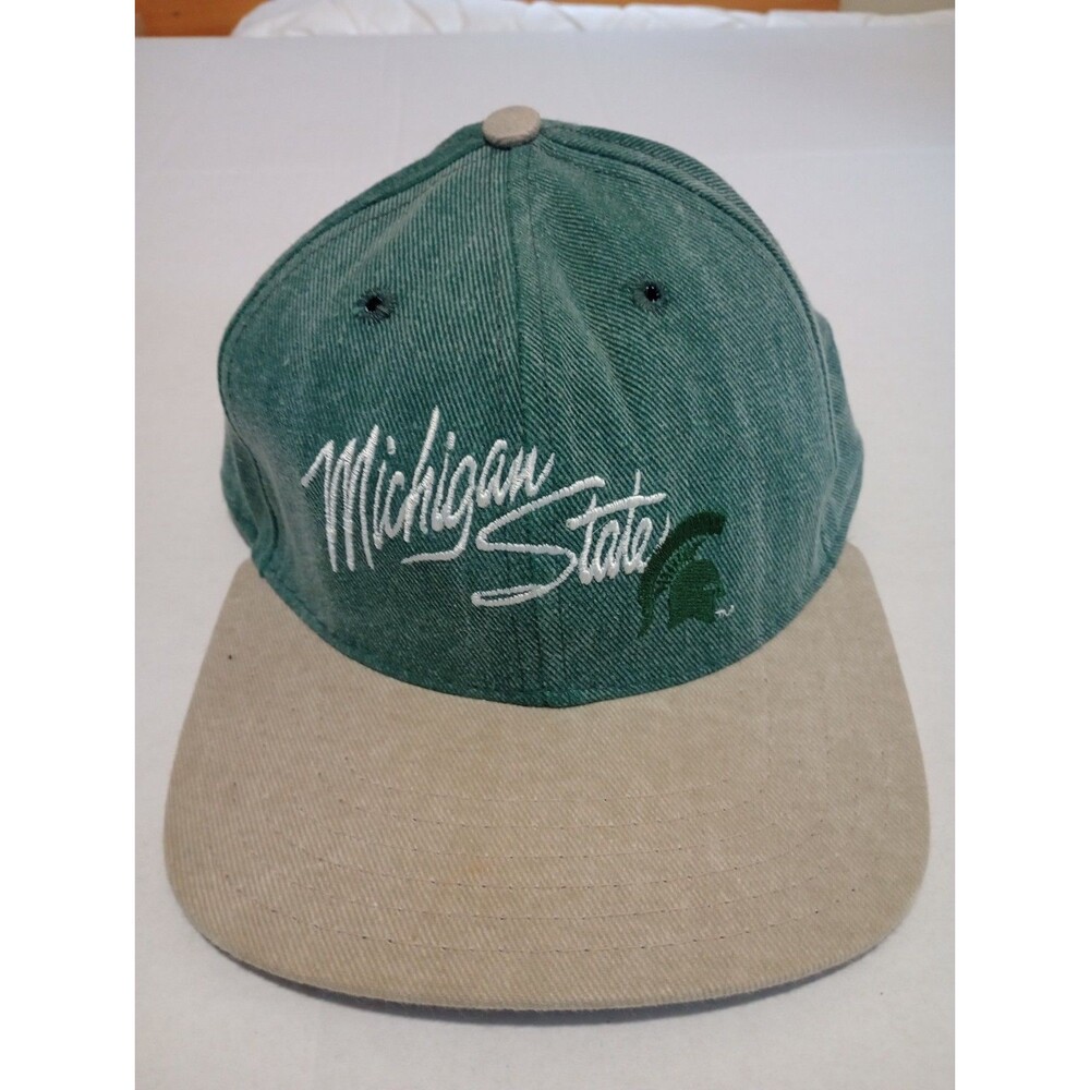 Vintage Michigan State Spartans Hat Cap ProLine Green MSU Spartans 90's